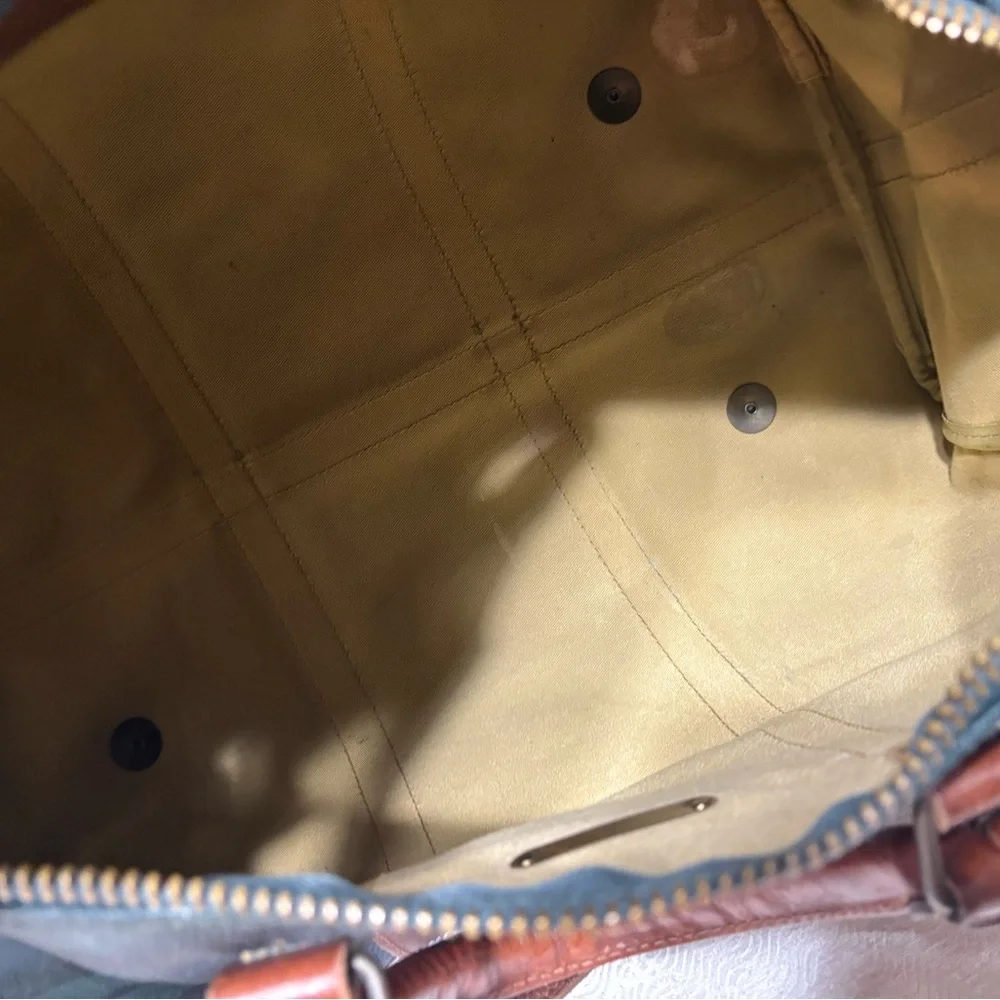 Vintage Ralph Lauren Brown and Green Plaid Men's Bag